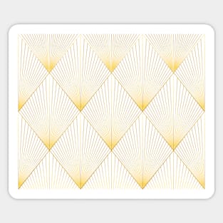 Art Deco sophisticated diamond pattern navy and gold Sticker